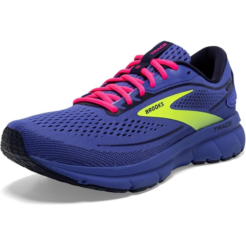 Brooks Women’s Trace 2 Neutral Running Shoe(Blue/Pink/Nightlife ...