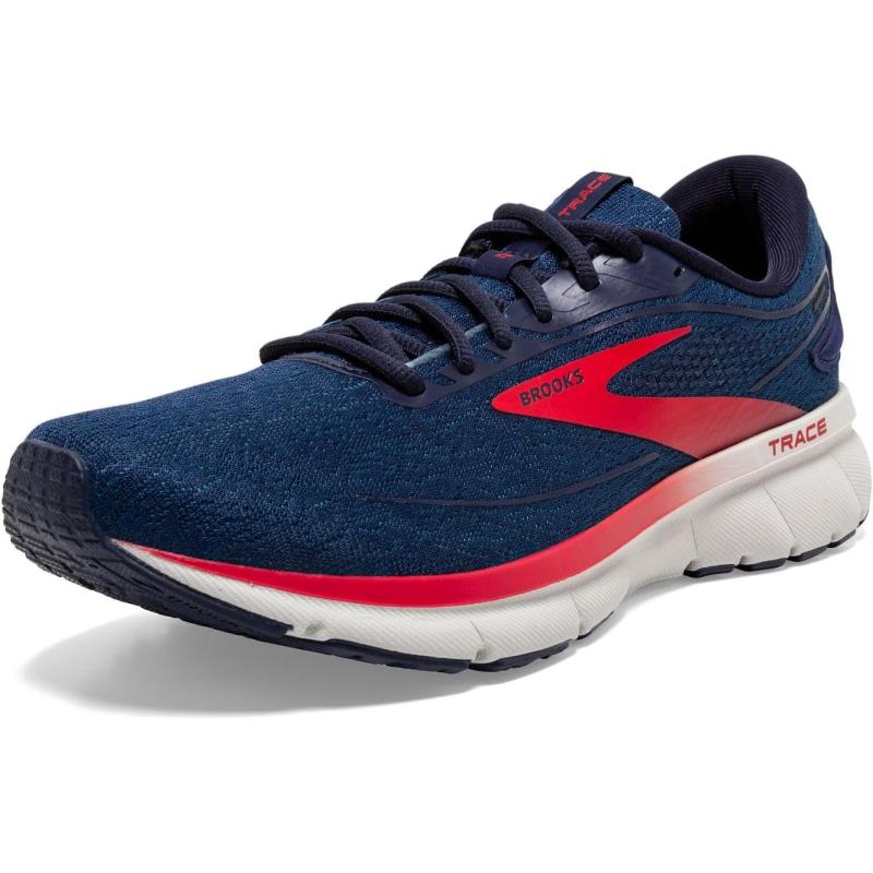 Brooks Men’s Trace 2 Neutral Running Shoe(Peacoat/Grey/Red) - Brooks Deals